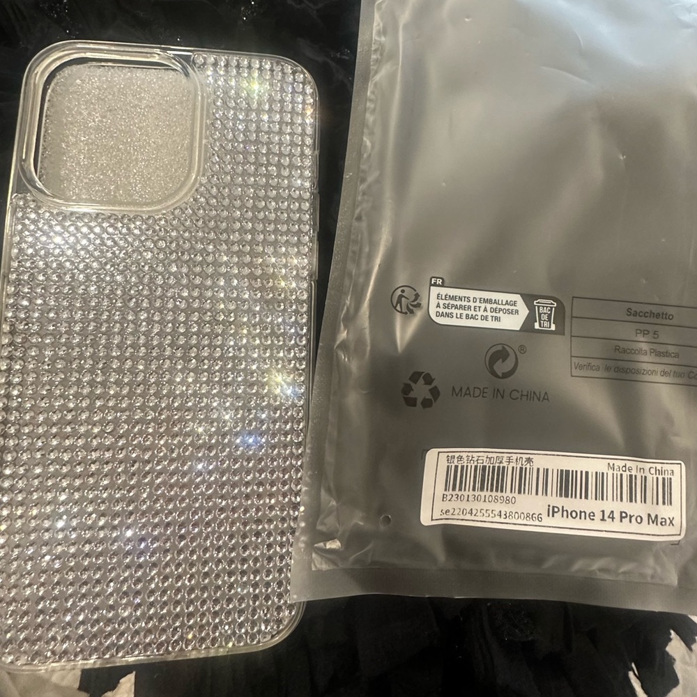 iPhone 14 pro max clear Rhinestone Bling cover case! Brand New in package !